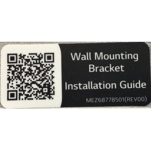 SOPORTE DE PARED PARA TV LG / NUMERO DE PARTE NUMERO DE PARTE  / 111SAZZ06090 / (REV01) / 3850VA0053Z / 55/65777GX / MAZ67184201 / MEZ68778501(REV00) / MODELO OLED65G1PUA.DUSPLJR